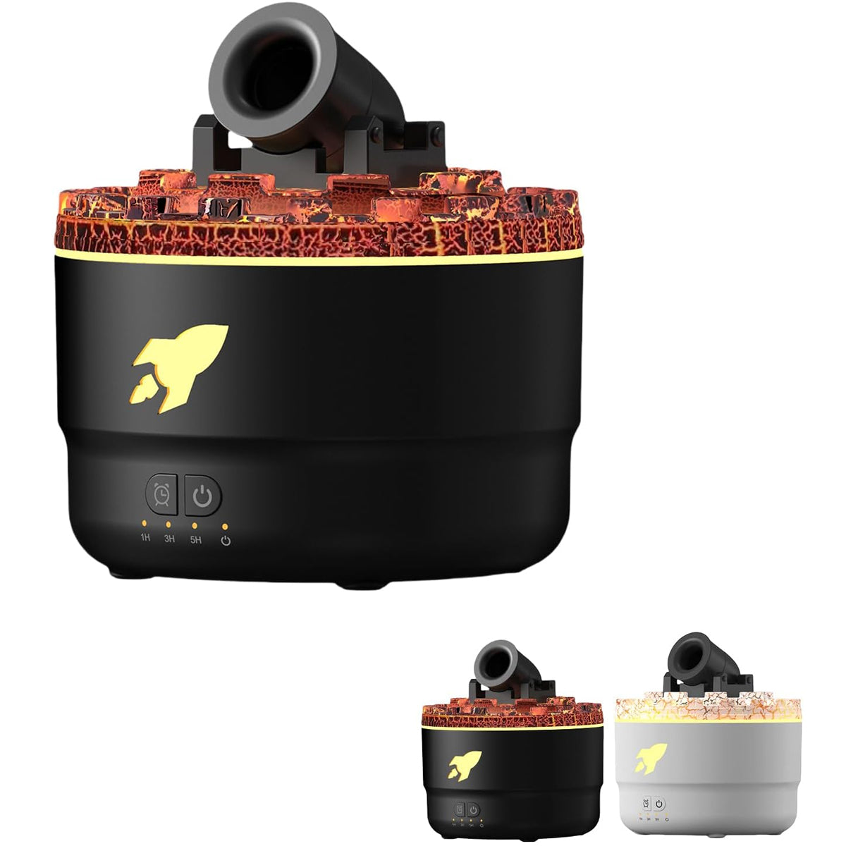 Humidificador Cañón + Difusor de Aromas | Diseño Cohete LED, Silencioso.