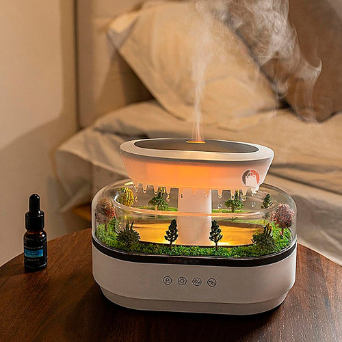 Humidificador Bosque Místico: Difusor con Diseño de Paisaje Natural