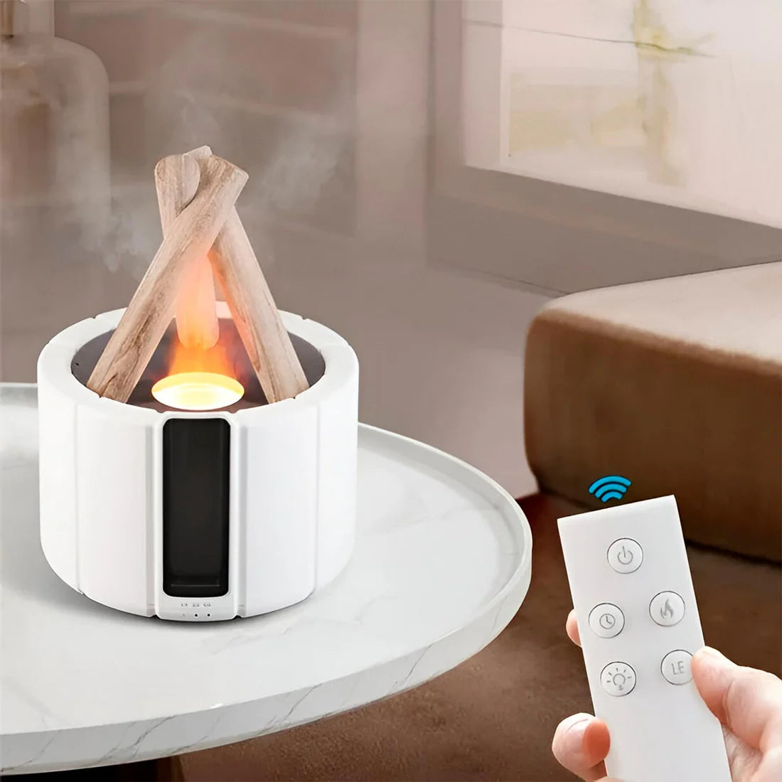 Humidificador de Aroma Llama de Fogata | Difusor Ultrasónico con Efecto Fuego