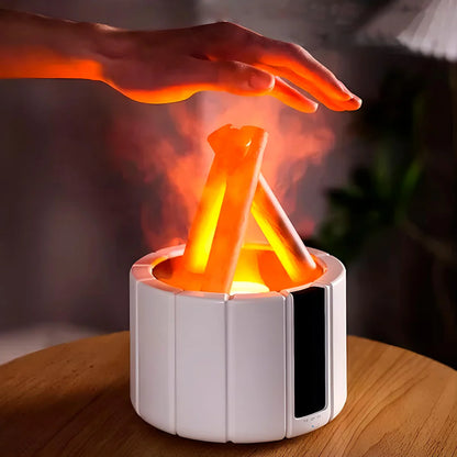 Humidificador de Aroma Llama de Fogata | Difusor Ultrasónico con Efecto Fuego