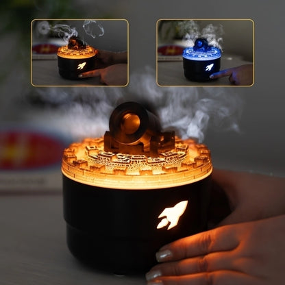 Humidificador Cañón + Difusor de Aromas | Diseño Cohete LED, Silencioso.