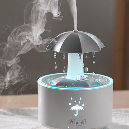 Humidificador de Lluvia con Paraguas LED | Aromaterapia para Hogar y Oficina