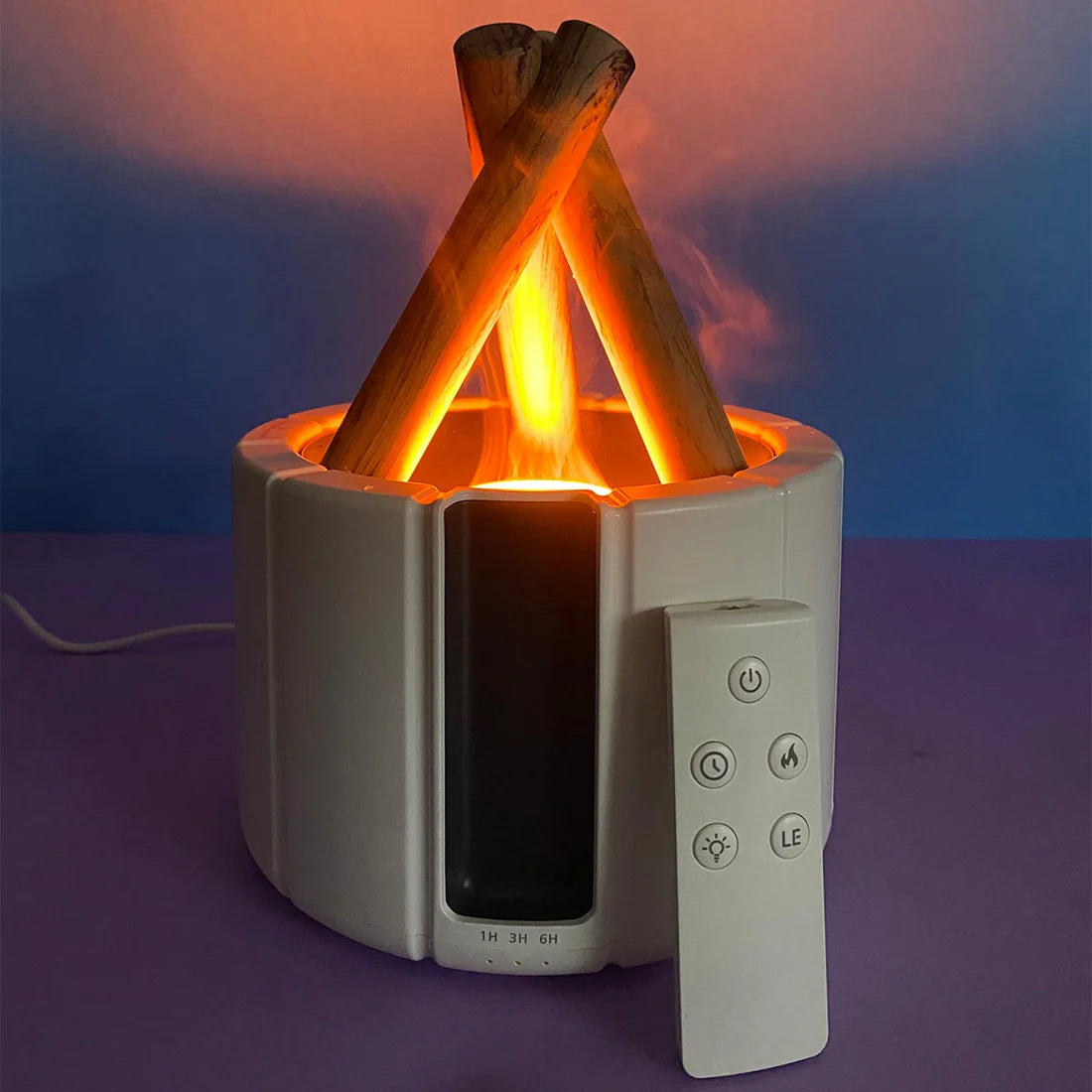 Humidificador de Aroma Llama de Fogata | Difusor Ultrasónico con Efecto Fuego