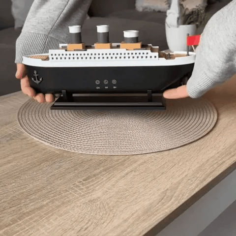 Humidificador Barco Titanic con Aromaterapia y Luces LED – Programable 4H/8H | Ideal para Dormir y Decoración