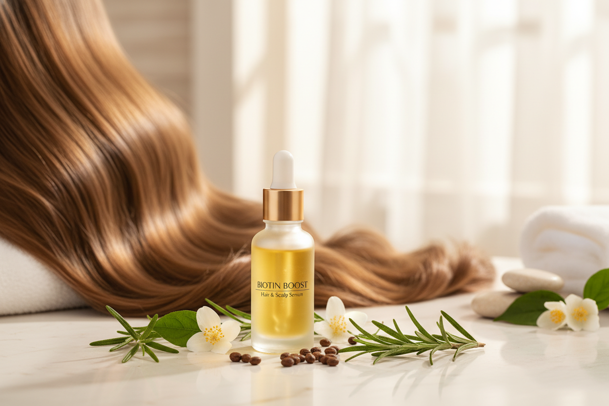 cuidado de cabello con el suero de biotina que vendo yo