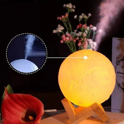 Lámpara Luna 3D con Difusor de Aromas y Humidificador