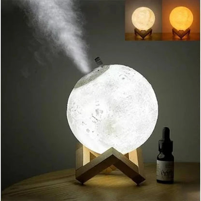 Lámpara Luna 3D con Difusor de Aromas y Humidificador