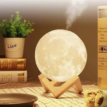 Lámpara Luna 3D con Difusor de Aromas y Humidificador